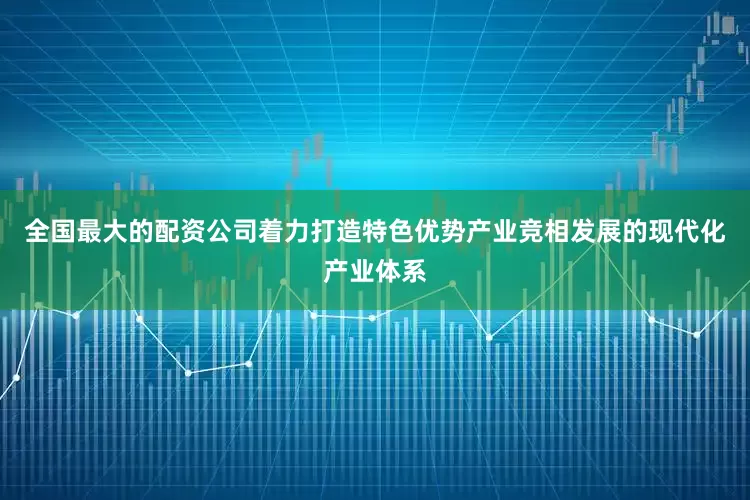 全国最大的配资公司着力打造特色优势产业竞相发展的现代化产业体系